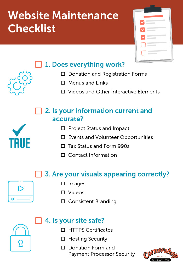 This is our free nonprofit website maintenance checklist.